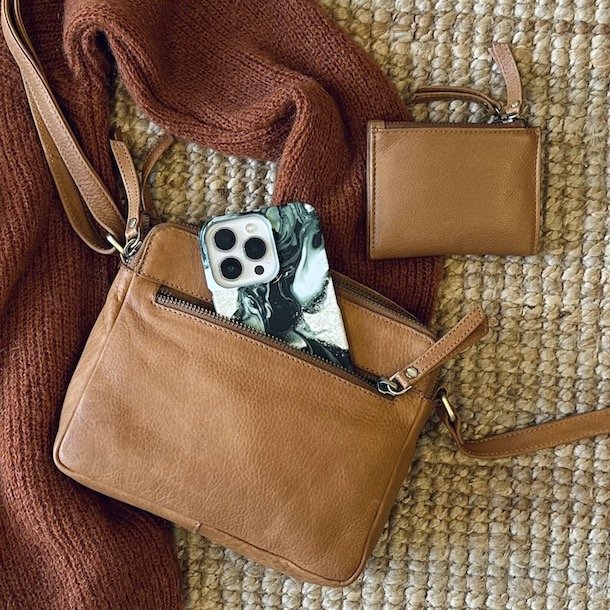 LIVE Vilde small crossbody - skind