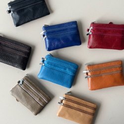 Manhattan pung med hndledrem Skind