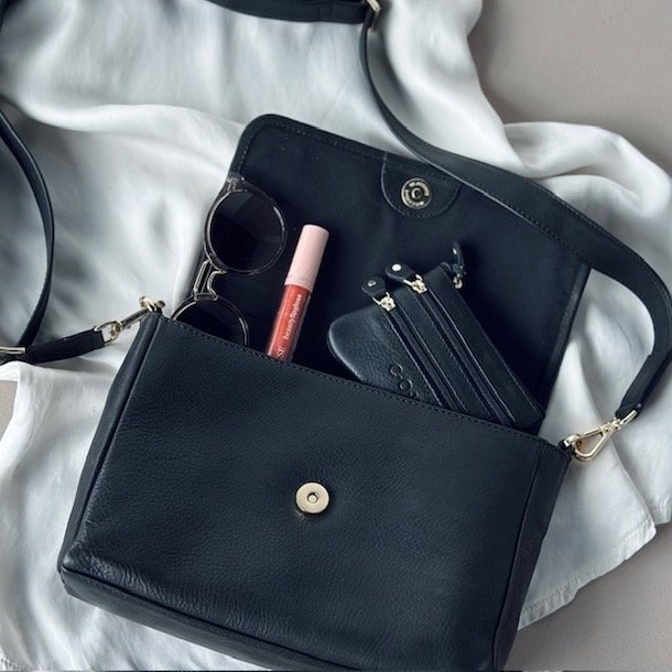 Delphine Ritzy crossbody sort Skind