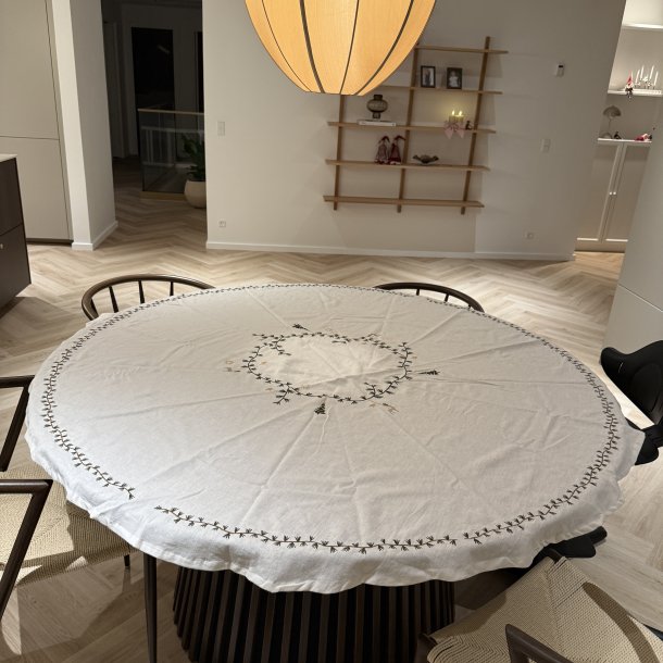 Borddug vinter rund 150 cm White