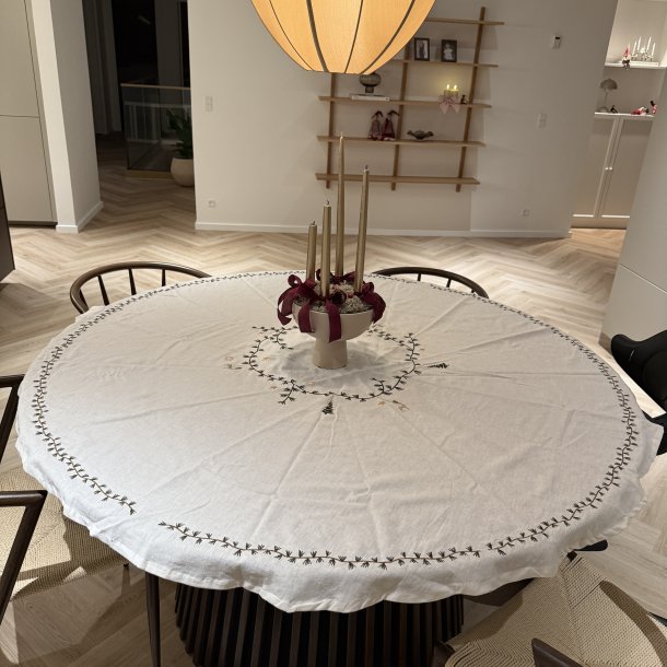 Borddug vinter rund 150 cm White