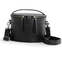 Enturn stor strikketaske skind