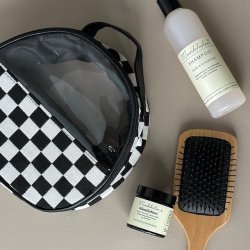 Rund toilettaske tern