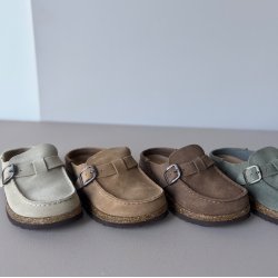 Slipper med spnde ruskind str. 36-41