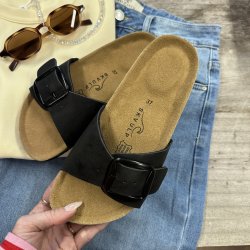 Sandal isabella sort ruskind s�l Str. 36-41