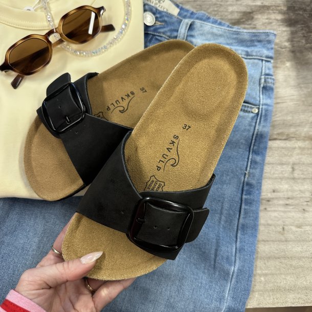 Sandal isabella sort ruskind s�l Str. 36-41