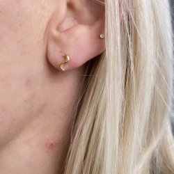 restikker Rhumba petite forgyldt slv