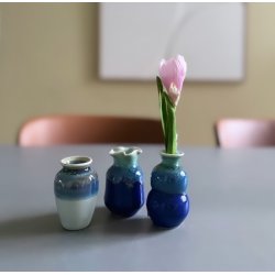 Vase Mini keramik fuld glace BL 6-8 cm