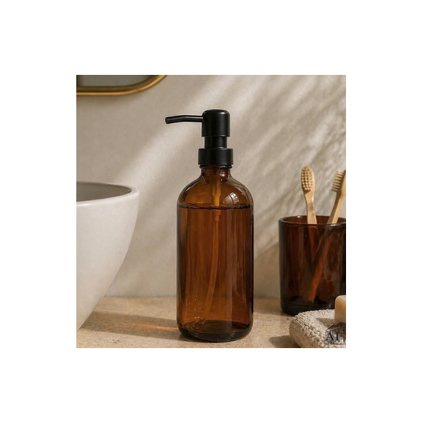 S�bedispenser brunt glas h�jde 21,4
