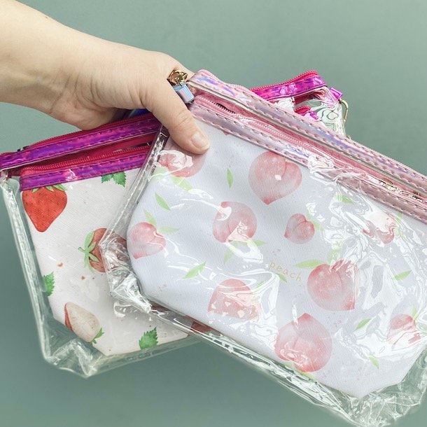 Toilettaske frugt st af 2