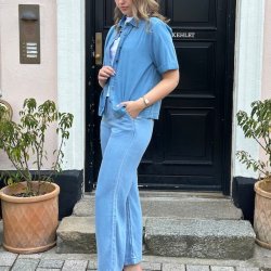 Denim skjorte LIGHT med korte rmer str. S-XXL