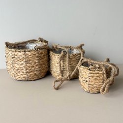 Blomsterpotter st af 3 stk  Natur sgrs