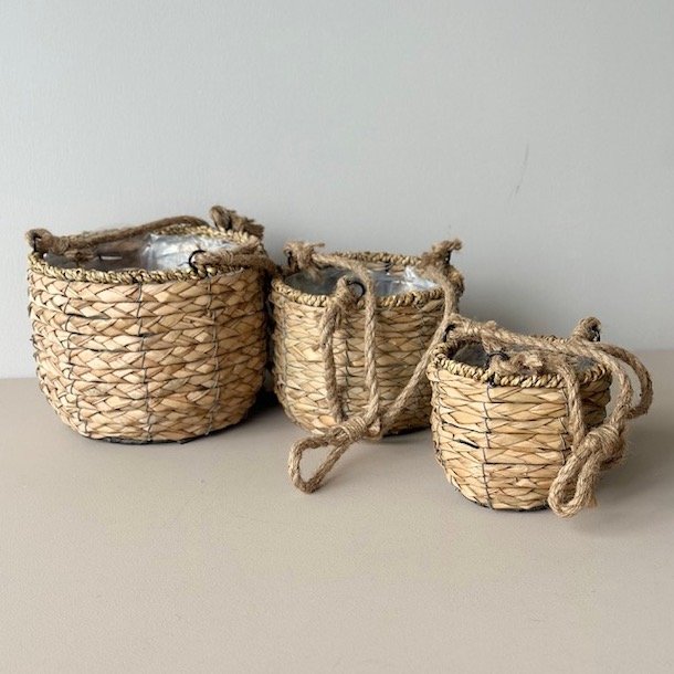 Blomsterpotter st af 3 stk  Natur sgrs