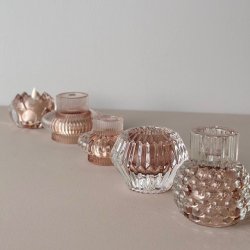 Rose Lysestagest med 5 forskellige