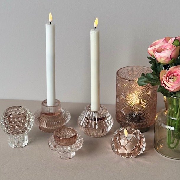 Rose Lysestagest med 5 forskellige