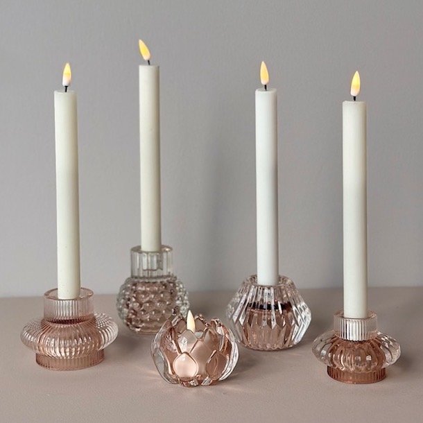 Rose Lysestagest med 5 forskellige