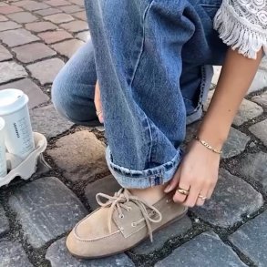 SAVANNAH SUEDE Loafer Lys beige