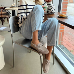 SAVANNAH SUEDE Loafer Lys beige