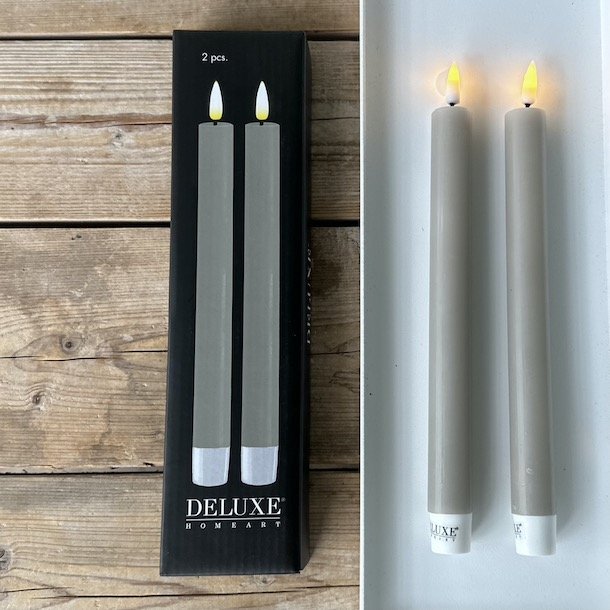 Sand LED Kronelys 2stk 240mm