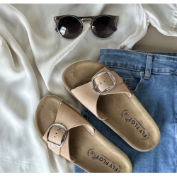 Fly Flot anatomic sandal dame ruskind light rouge str 36-41