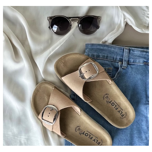 Fly Flot anatomic sandal dame ruskind light rouge str 36-41