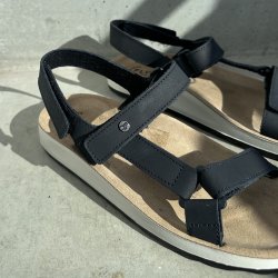 Fly Flot dame sandal sort nubuk