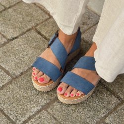 Sandal denim skind str. 36-41
