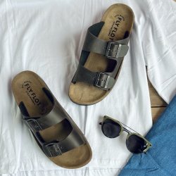 Fly Flot herre sandal mrk brun skind str. 40-45