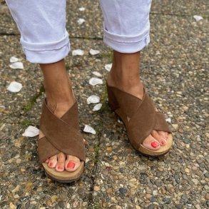 sandal FRANCES M�rk Beige ruskind str 36-41