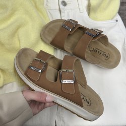 Fly Flot anatomic sandal dame brun ruskind str 36-41