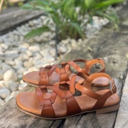 Sandal Sara cognac skind str. 36-41