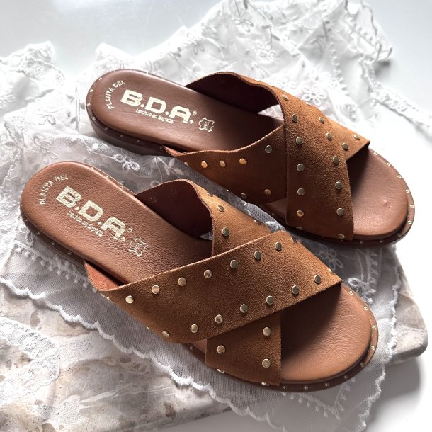 Sandal Aura cognac - ruskind str 36-41