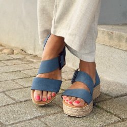 Sandal denim skind str. 36-41
