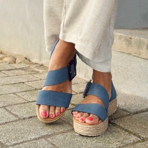 Sandal denim skind str. 36-41