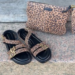 Sandal THE ROCK MULTI Leopard ruskind str. 37-41