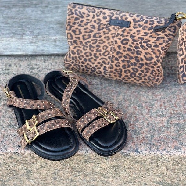 Sandal THE ROCK MULTI Leopard ruskind str. 37-41