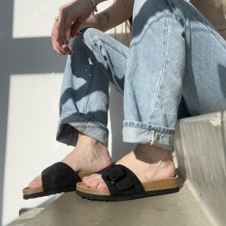 Sandal isabella sort ruskind s�l Str. 36-41