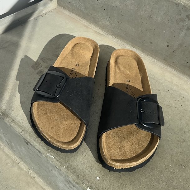 Sandal isabella sort ruskind s�l Str. 36-41