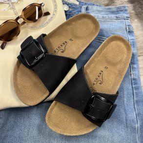 Sandal isabella sort ruskind s�l Str. 36-41