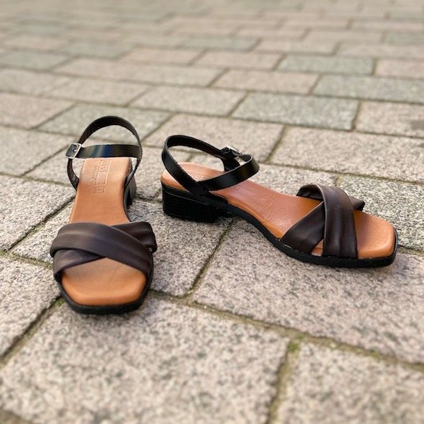 Sandal Malene sort skind str. 36-41