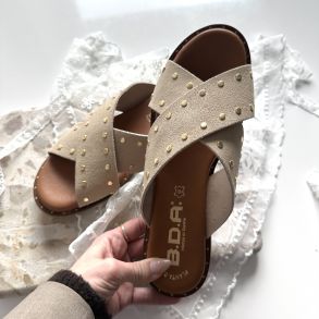 Sandal Aura Beige - ruskind str 36-41