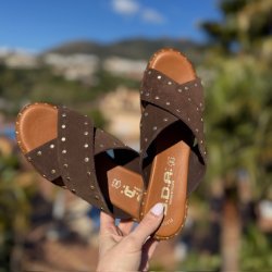 Sandal AURA brun - ruskind str 36-41