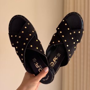 Chic med nitter sort - str 36-41