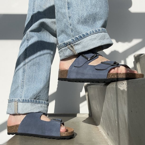 Skvulp Biosandal bl� suede