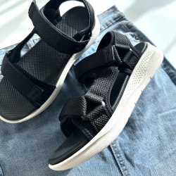 Sandal med velcro sort str 36-41