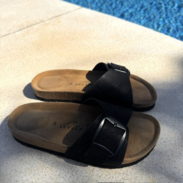 Sandal isabella sort ruskind s�l Str. 36-41