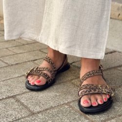 Sandal THE ROCK MULTI Leopard ruskind str. 37-41