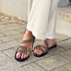 Sandal THE ROCK MULTI Leopard ruskind str. 37-41