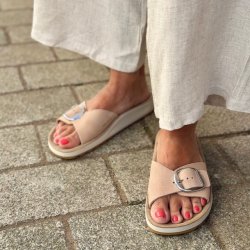 Fly Flot anatomic sandal dame ruskind light rouge str 36-41