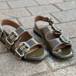 Sandal BE FOREVER oliven skind str. 37-41